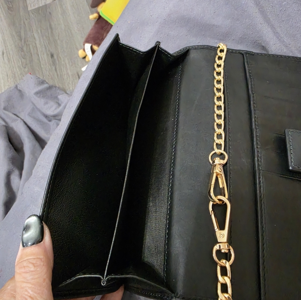 AUTHENTIC Vintage Diamonte Print GUCCI Long Wallet in Black & Tan - Picture 8 of 11